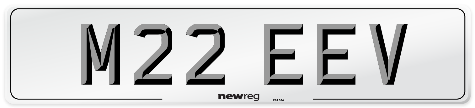 M22 EEV Number Plate from New Reg